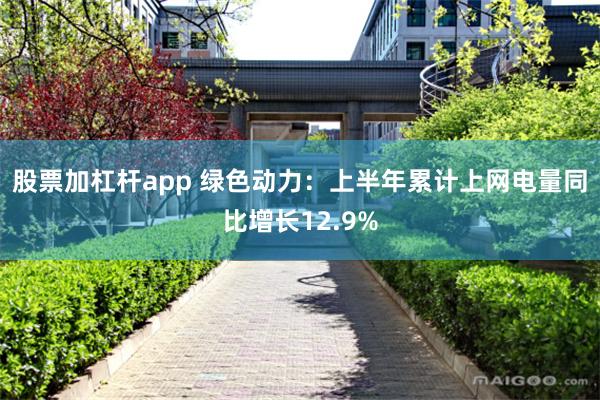 股票加杠杆app 绿色动力：上半年累计上网电量同比增长12.9%