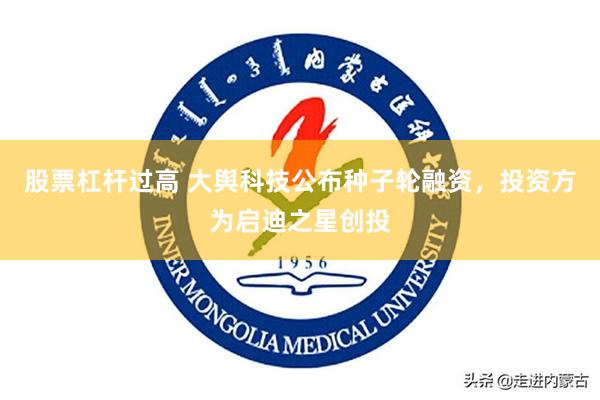 股票杠杆过高 大舆科技公布种子轮融资，投资方为启迪之星创投